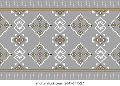 nahtloses geometrisches Muster mit floralem Muster, hartgrauer Hintergrund