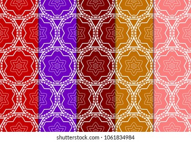 Seamless geometric pattern with floral mandala. vector illustration. for print, fashion geometric design.