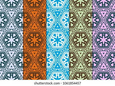 Seamless geometric pattern with floral mandala. vector illustration. for print, fashion geometric design.