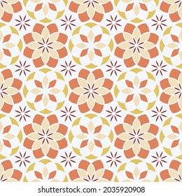 Seamless geometric pattern. Floral ornament.