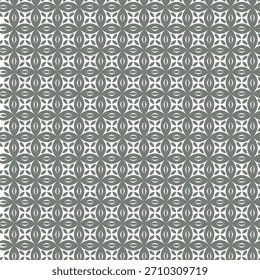 Seamless Geometric Pattern with Floral and Oval Elements