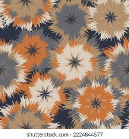 Seamless geometric pattern. Floral print.