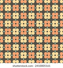 Seamless geometric pattern. Floral print.