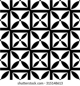 Seamless geometric pattern. Geometric floral simple print. Vector repeating texture.