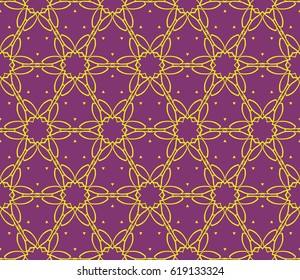 Seamless geometric pattern with floral style ornament on color background. For greeting cards, invitations, cover book, fabric, scrapbooks.