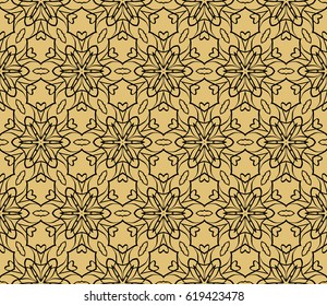Seamless geometric pattern with floral style ornament on color background. For greeting cards, invitations, cover book, fabric, scrapbooks.