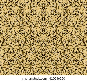 Seamless geometric pattern with floral style ornament on color background. For greeting cards, invitations, cover book, fabric, scrapbooks.