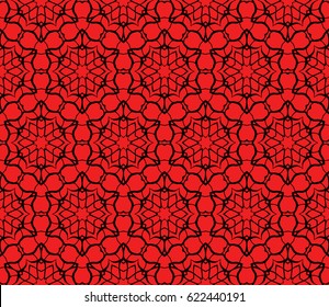 Seamless geometric pattern with floral style ornament on color background. For greeting cards, invitations, cover book, fabric, scrapbooks.