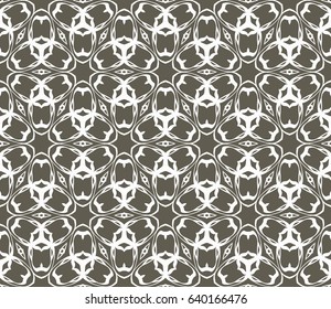 Seamless geometric pattern with floral style ornament on color background. For greeting cards, invitations, cover book, fabric, scrapbooks.