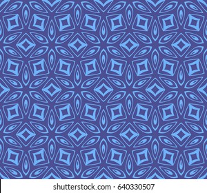 Seamless geometric pattern with floral style ornament on color background. For greeting cards, invitations, cover book, fabric, scrapbooks.