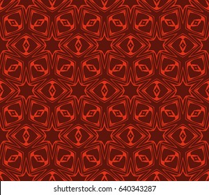 Seamless geometric pattern with floral style ornament on color background. For greeting cards, invitations, cover book, fabric, scrapbooks.