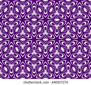 Seamless geometric pattern with floral style ornament on color background. For greeting cards, invitations, cover book, fabric, scrapbooks.