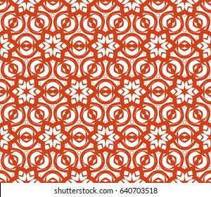 Seamless geometric pattern with floral style ornament on color background. For greeting cards, invitations, cover book, fabric, scrapbooks.