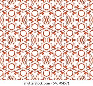 Seamless geometric pattern with floral style ornament on color background. For greeting cards, invitations, cover book, fabric, scrapbooks.