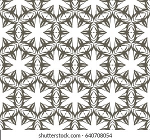 Seamless geometric pattern with floral style ornament on color background. For greeting cards, invitations, cover book, fabric, scrapbooks.