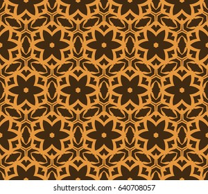 Seamless geometric pattern with floral style ornament on color background. For greeting cards, invitations, cover book, fabric, scrapbooks.