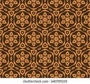 Seamless geometric pattern with floral style ornament on color background. For greeting cards, invitations, cover book, fabric, scrapbooks.