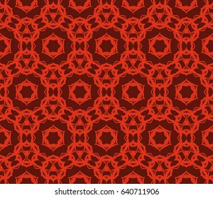 Seamless geometric pattern with floral style ornament on color background. For greeting cards, invitations, cover book, fabric, scrapbooks.