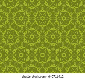 Seamless geometric pattern with floral style ornament on color background. For greeting cards, invitations, cover book, fabric, scrapbooks.