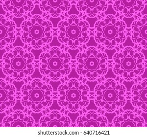 Seamless geometric pattern with floral style ornament on color background. For greeting cards, invitations, cover book, fabric, scrapbooks.