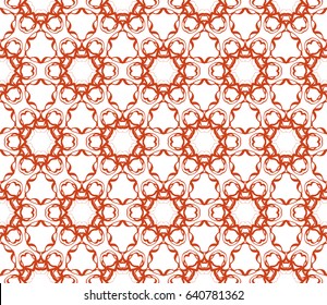 Seamless geometric pattern with floral style ornament on color background. For greeting cards, invitations, cover book, fabric, scrapbooks.