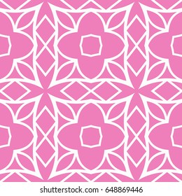 Seamless geometric pattern with floral style ornament on color background. For greeting cards, invitations, cover book, fabric, scrapbooks.