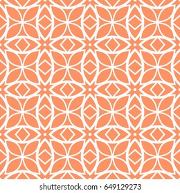 Seamless geometric pattern with floral style ornament on color background. For greeting cards, invitations, cover book, fabric, scrapbooks.