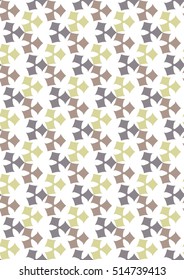 Seamless geometric pattern flowers beautiful vector