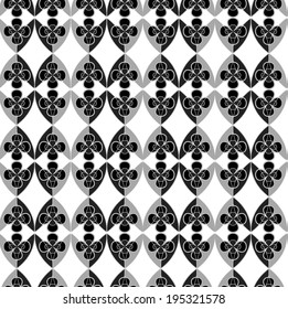 Seamless geometric pattern with flowers, vector illustration 