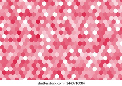 Seamless geometric pattern in the form of pink and red honeycomb. Decorative ornament for printing on paper, fabrics, wallpaper, packaging. Texture for background design. Vector illustration.