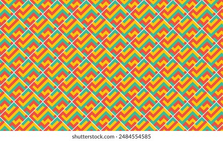Seamless geometric pattern in full color for printing and textiles and wallpaper