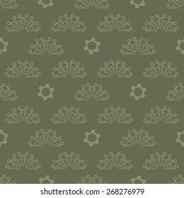 Seamless geometric pattern with gears
