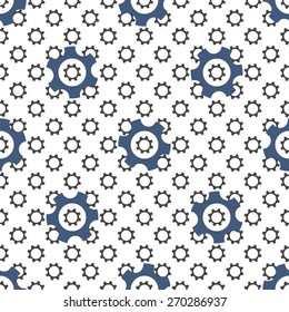 Seamless geometric pattern with gears