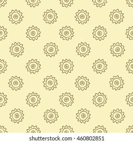 Seamless geometric pattern with gears