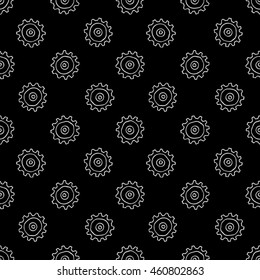 Seamless geometric pattern with gears