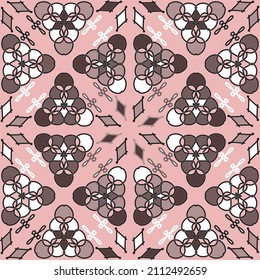 Seamless geometric pattern in gentle colors. Theme for printing on fabric, wrapping paper, wallpaper. Abstract background.