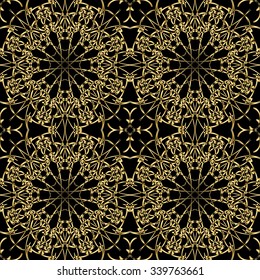 Seamless geometric pattern gold