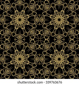 Seamless geometric pattern gold