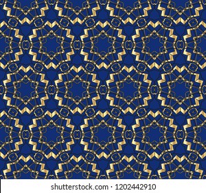 Seamless geometric pattern. With gold color line ornament. creative design for different backgrounds. Vector