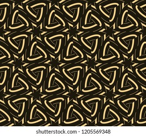 Seamless geometric pattern. With gold color line ornament.