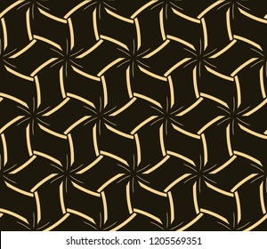 Seamless geometric pattern. With gold color line ornament.