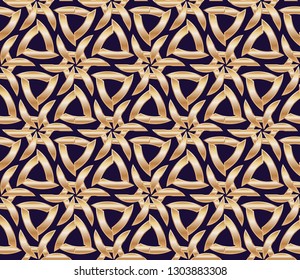 Seamless geometric pattern. With gold color line ornament. creative design for different backgrounds. Seamless horizontal borders with repeating line texture. Luxury vector pattern.