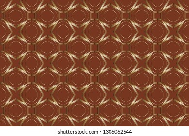 Seamless geometric pattern. With gold color line ornament. creative design for different backgrounds. Seamless horizontal borders with repeating line texture. 