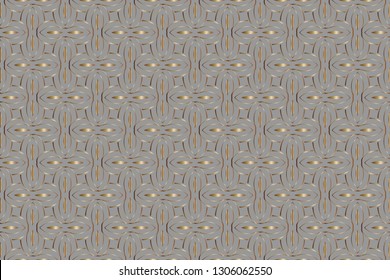 Seamless geometric pattern. With gold color line ornament. creative design for different backgrounds. Seamless horizontal borders with repeating line texture. 