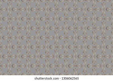 Seamless geometric pattern. With gold color line ornament. creative design for different backgrounds. Seamless horizontal borders with repeating line texture. 