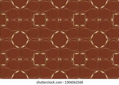 Seamless geometric pattern. With gold color line ornament. creative design for different backgrounds. Seamless horizontal borders with repeating line texture. 