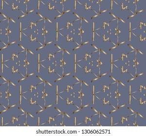 Seamless geometric pattern. With gold color line ornament. creative design for different backgrounds. Seamless horizontal borders with repeating line texture. 