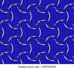 Seamless geometric pattern. With gold color line ornament. creative design for different backgrounds. Seamless horizontal borders with repeating line texture