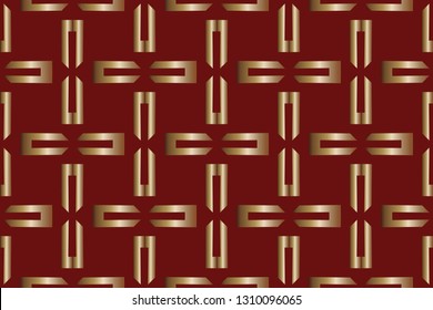 Seamless geometric pattern. With gold color line ornament. creative design for different backgrounds. Seamless horizontal borders with repeating line texture. 