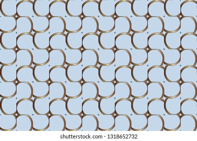 Seamless geometric pattern. With gold color line ornament.  